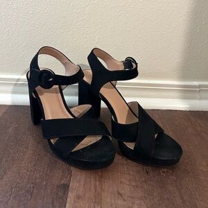 a new day Black Strappy Heels